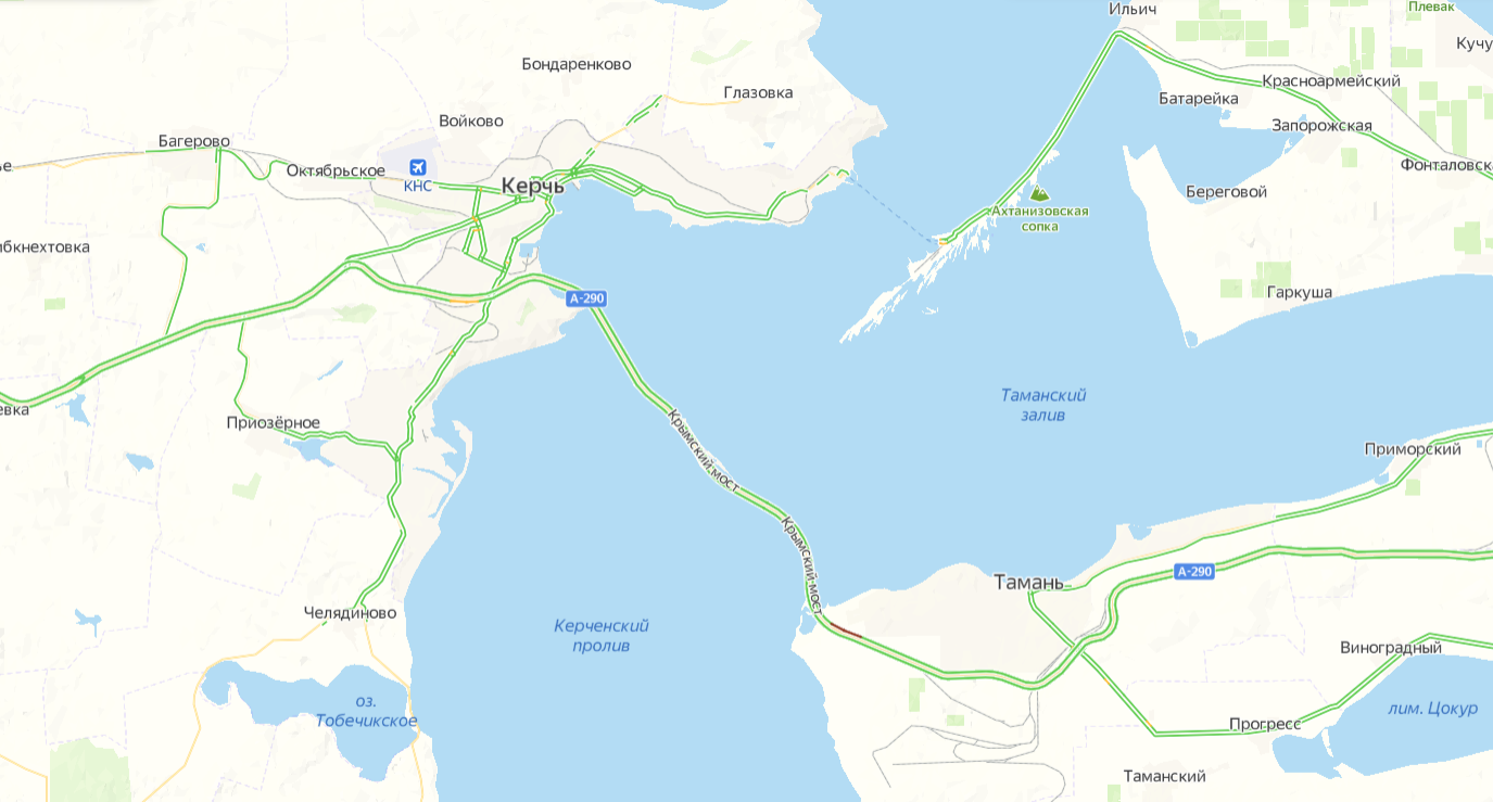 Пробки на Крымском мосту онлайн сейчас на карте — Пробки Онлайн